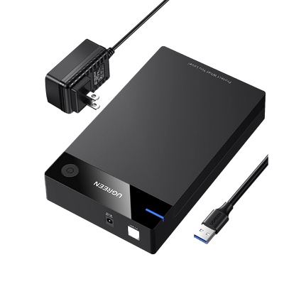 Carcasa de Disco Duro para 3.5 y 2.5 (Enclosure) | Con Cable USB 3.0 | Para HDD 3.5 / SSD 2.5 | SATA I/II/III | UASP | Hasta 16 TB | Compatible con Windows, Linux, Mac OS | No Requiere Controlador | Cable 1m | Incluye Adaptador d