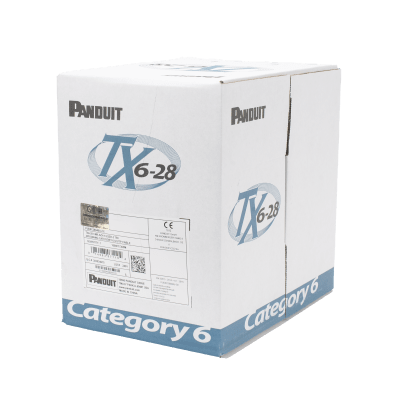 Bobina de Cable UTP 305 Metros (1000 Pies) de Cobre TX6-28Æ, Gris, Categoría 6, Diámetro Reducido (28 AWG), CM/LSZH, de 4 Pares