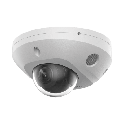 [Dual Light + 2 Micrófonos Integrados] Mini Domo IP 4 Megapixel / Lente 2.8 mm / 30 mts Luz Blanca + 30 mts IR / ACUSENSE / Exterior IP67 / IK08 / WDR 120 dB / PoE / ONVIF / MicroSD / ACUSEEK