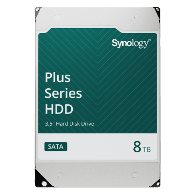 Disco Duro SATA de 3.5 Serie Plus | Capacidad 8TB | Tecnología CMR | MTBF de 1.2 Millón de Horas | Carga de Trabajo de 180 TB/Año | Compatible con Synology DSM.