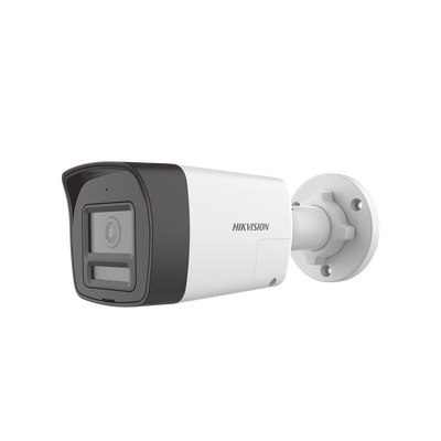 [Audio Bidireccional + Dual Light + ColorVu] Bala TURBOHD 3K (5 Megapixel) / Lente 2.8 mm Angulo de vision 112° / 30 mts IR EXIR + 20 mts Luz Blanca / Micrófono y Bocina Integrado / Exterior IP67 / Metal / dWDR