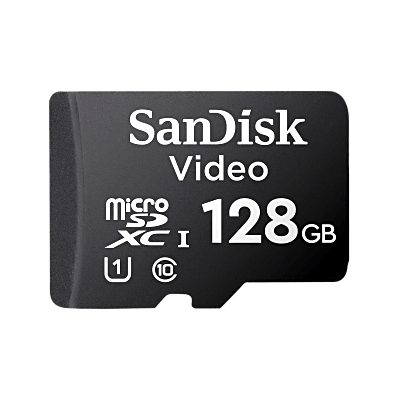 Memoria microSD SanDisk 128GB / Alta Resistencia / Videovigilancia / Clase 10