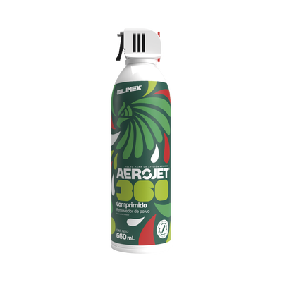 Removedor de polvo y residuos (aire comprimido) con aplicación 360º para limpieza de equipos electrónicos, válvula anti-estallamiento, 660 ml