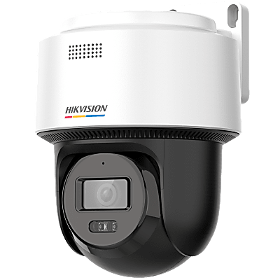 [ColorVu + Dual Light] Cámara Exterior PT TurboHD 3K / Audio Bidireccional y Sirena / Luz Blanca 40 m / IP66 / -30°C a 60°C / Material Plástico