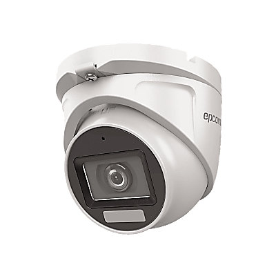 [Dual Light + ColorVu] Turret TURBOHD 2 Megapixel (1080p) / Lente 2.8 mm / 30 mts IR EXIR + 20 mts Luz Blanca / Micrófono Integrado / Exterior IP66 / Metal / dWDR
