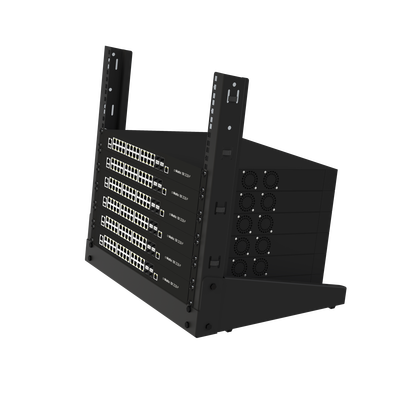 Rack de 19, 9 UR, Para Uso en Mesa. Ideal para Instalaciones, Temporales / Pruebas / Exhibición