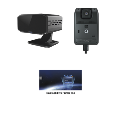 KIT Dashcam con sistema de control ADAS (asistencia de manejo) y Camara DMS con IA (JC170) / Multiples alarmas /Comunicación dos vías / ideal para flotas vehiculares / Facil instalacio / Incluye primer año TrackSolidPro