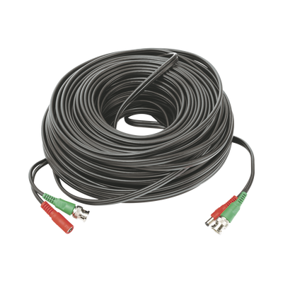 Cable coaxial ( BNC RG59 ) + Alimentación / SIAMÉS / 40 Metros / 100 % COBRE / Para Cámaras 4K / Uso interior y exterior