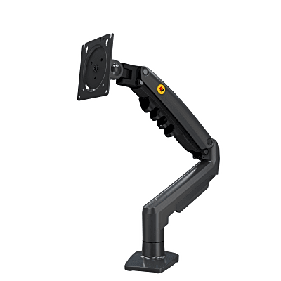 Brazo Ajustable para Monitor Ergonómico / Compatible con Monitores de 17 - 30 / Capacidad de Peso hasta 9 kg / Rotación 360° / Inclinación +85° a -30° / Giro 180° / Ajuste de Resorte de Gas / Color Gris