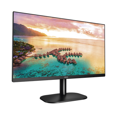 Monitor LED de 23.8 VESA, Resolución 1920 x 1080 Pixeles, Entradas de Video VGA/HDMI. Panel IPS LCD Backlight LED. Ultra Delgado