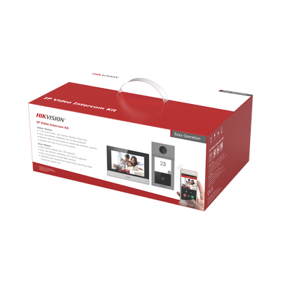Kit de Videoportero IP WiFi con llamada a App de Smartphone (HikConnect) / Programación por Interfaz Web / Frente de calle IK08 & IP65 / Soporta PoE