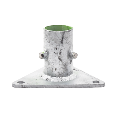 Base Triangular para Mástil de 1 a 2 con Opresores. Galvanizado por Inmersión en Caliente.