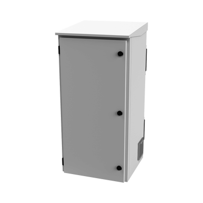 Gabinete de Exterior con Rack de 19 de 24U con Ventiladores y Termostato, Se envía el Gabinete Armado (Montaje a poste o torre se vende por separado).
