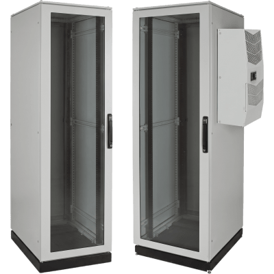 Gabinete de Telecomunicaciones ProLine V/D, 700 mm de Ancho, 800 mm de Profundidad, Compatible Con Aire Acondicionado Tipo G28, 42 UR, Color Gris Claro