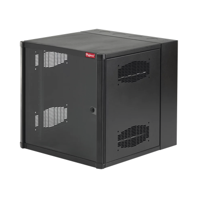 Gabinete AccessPlus 26 UR de Montaje en Pared de 19in, Rieles Numerados y Roscados #10-32, Puerta con Ventana de Seguridad, 600 mm de Ancho, 637 mm de Profundidad, Color Negro
