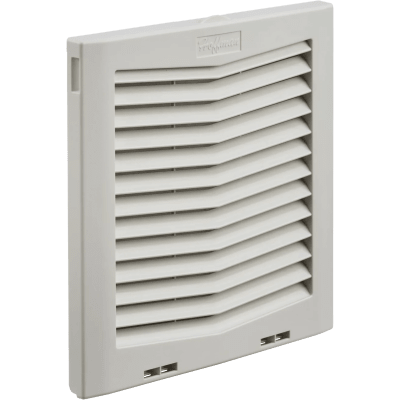 Rejilla de Escape Para Ventilador con Filtro HG, Protección IP54, Compatible con Ventiladores HF10 de 10 in, De Plástico, Color Gris Claro