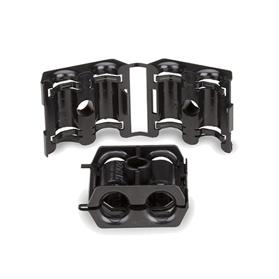 Sujetador Doble para Cable con Diámetro de 9 a 12 mm (0.35 a 0.47 Pulgadas). Paquete de 10 Piezas