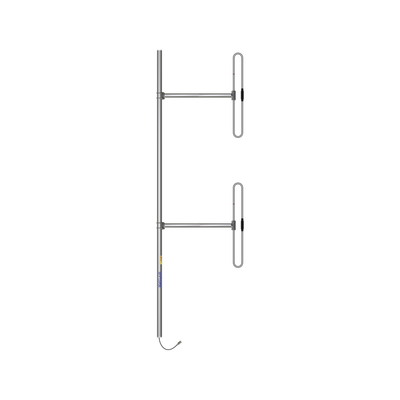 Antena Aérea para Base, 2 Dipolos, 118-138 MHz, 5 dBd, 20 MHz B/W, Radiación Bi-direccional, 300 Watt, N Macho, Inclinación Opcional Tilt de 0, 2, 4, 6, 8 o 10 Grados.