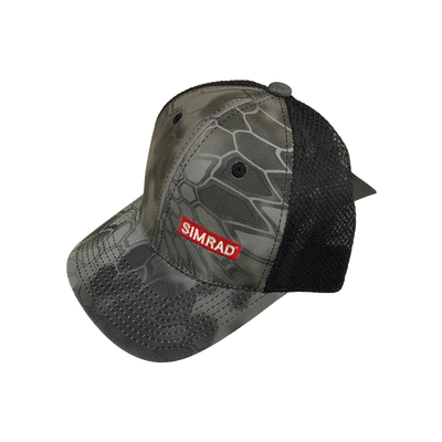 Gorra color gris y negro con logo SIMRAD