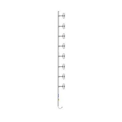 Antena Base 8 Dipolos, 370-430 MHz, 10.5 dBd, OFFSET, 300 W, DIN 7-16 Hembra, Inclinación Opcional Tilt de 0, 2, 4, 6, 8 o 10 Grados.