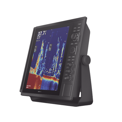 Pantalla Náutica GPSMAP 15 / Resolución XGA 1024x768 / Dual-Frequency Sonar 50/200 kHz / CHIRP Sonar Built-in / ClearVü y SideVü / Compatible con NMEA 2000 y 0183 / 2 Ranuras SD / IP26/IP27