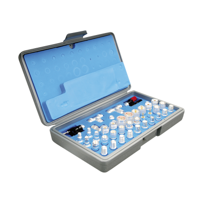 Kit Universal de Adaptadores UNIDAPT de 43 Piezas Clásicos en Estuche de Plástico y Esponja.