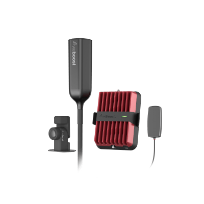 Kit Amplificador Celular Drive Reach Overland para Vehículos Todo Terreno / Llamadas y Datos 2G, 3G y 4G / Amplificación 32X / Tribanda (B5, B2/25 y B4) / Ganancia Máxima 50 dB / Antena Omnidireccional plegable.