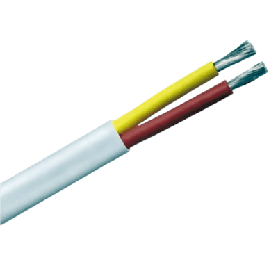 Rollo de cable plano grado marino calibre 12, de 2 conductores (rojo y amarillo) de 250 pies (76.2m).