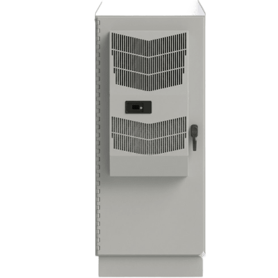 Gabinete para Exterior Tipo 4X Doble Puerta de 43 UR / Aluminio Soldado / 2134 x 762 x 1118 mm (84 x 30 x 44 in) / Exterior IP66 / Montaje Almohadilla / Aire de Precisión / Gris RAL 7035