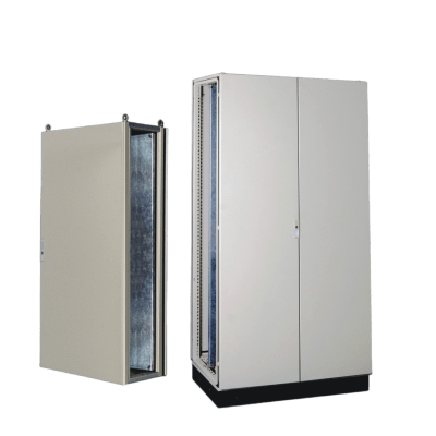 Gabinete de Acero IP55 (1200 x 2000 x 600 mm) con Placa Trasera Interior Metálica y Puerta Doble