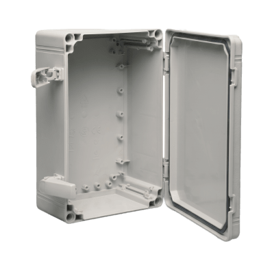 Gabinete QLine I Tipo 4X / 200 x 200 x 180 mm (7.87 x 7.09 x 7.09 in) / ABS / IP66 / Tapa Opaca con Tornillos / Montaje 180 x 180 mm / Gris RAL 7035