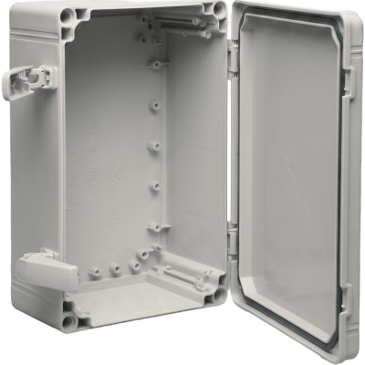 Gabinete QLine I Tipo 4X / 300 x 200 x 180 mm (11.81 x 7.87 x 7.09 in) / ABS / IP66 / Tapa Opaca con Tornillos / Montaje 280 x 180 mm / Gris RAL 7035