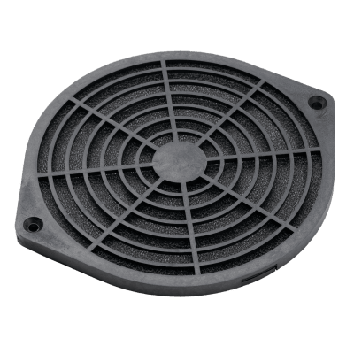 Kit Filtro Protector de dedos para Ventilador 6 Pulgadas con Filtro Extraíble Lavable / Incluye Herrajes / Material Plástico Negro Mate