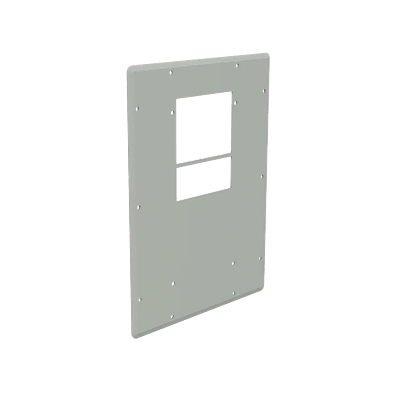 Placa Adaptadora de Aluminio con Corte para Aire Acondicionado T20, Gabinetes ComLine OSP, 838 x 381mm Con Junta de Espuma y Hardware Inoxidable