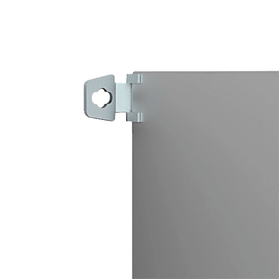 Soporte de Montaje en Pared para Gabinetes NEMA / Brackets Externos AW / Acero Suave Zincado 3 mm / 36x76x21 mm (1.42x2.99x0.83 in) / Incluye 4 Unidades con Accesorios / Mantiene Protección NEMA / IP