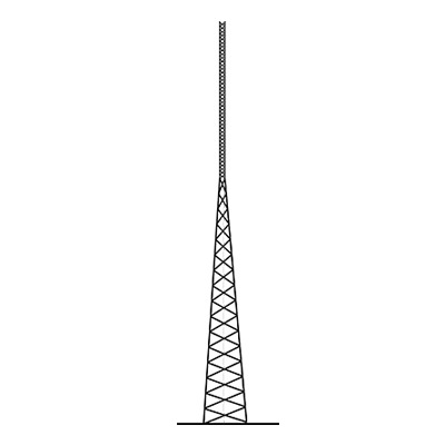 Torre Autosoportada Tubular ROHN de 24 metros Linea SSV HEAVY DUTY.