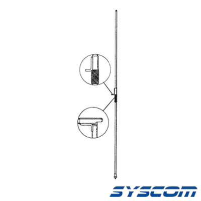 Mástil para Resonadores Hustler Serie RM, Longitud 54 (137 cm) Plegable a 27 Sobre la Base