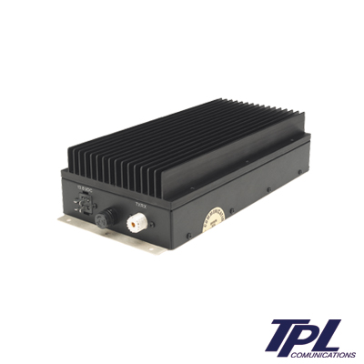 Amplificador para radios móviles, 400-512 MHz, (En sub-bandas de 20 MHz), 1-4 W / 75-100 W.