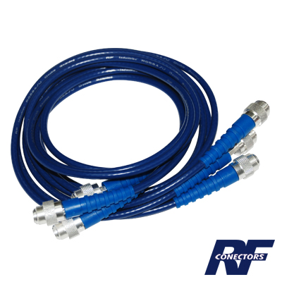 Juego de 3 Cables Doble Malla de 48 con Adaptadores UNIDAPT en los Extremos.
