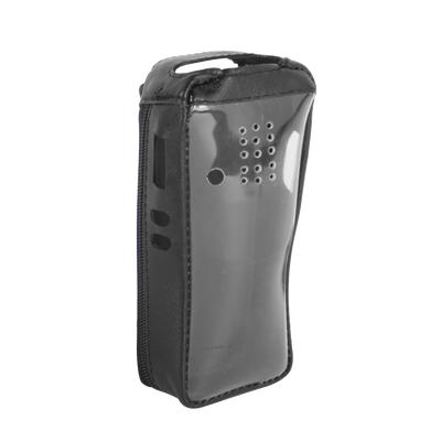 Funda Reforzada de Piel con Frente Transparente para Radios TK-2312/ TK3312K.