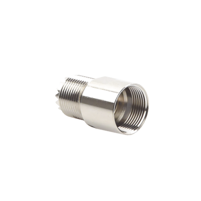 Conector UHF Hembra (SO-239) para Cables RG-8/U (8237), RG-213/U (8267), RG-214 (8268), Niquel/ Plata/ Teflón.