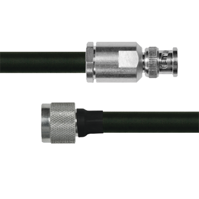 Cable Coaxial RG-214/U de 110 cm, en 50 Ohm, 0.425, CD-4 GHz, con Conectores BNC Macho a N Macho.