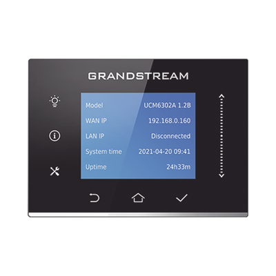 IP-PBX UCM6302A / 500 Usuarios / 75 Llamadas Simultáneas / 2 FXO + 2 FXS / 3 Puertos Gigabit PoE+ / Solución Híbrida On-Premise y Cloud