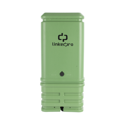 Pedestal para Cajas de Empalme de Fibra Óptica Tipo Cubo Color Verde con Bracket Estándar (No Incluye Caja de Empalme)