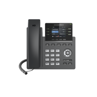 Teléfono IP Grado Operador, 3 líneas SIP con 6 cuentas, puertos Gigabit,PoE, pantalla a color 2.4, codec Opus, IPV4/IPV6 con gestión en la nube GDMS