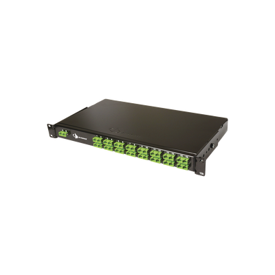 Splitter PON Tipo Panel de 1X32, con Conectores LCU de Entrada y LCU de Salida, 1UR, Color Negro