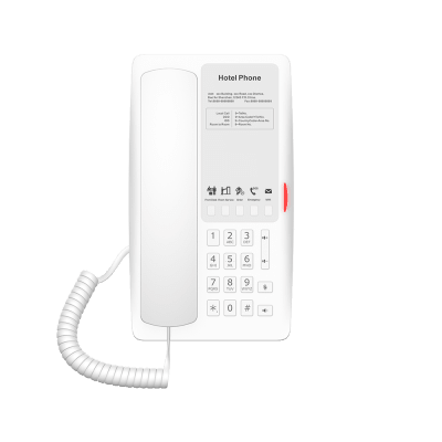 Teléfono IP Hotelero Wi-Fi 6 / 2 Líneas SIP / Doble Banda 2.4/5 GHz / 5 Teclas Programables / Puerto USB-A / PoE 802.3af / Audio HD