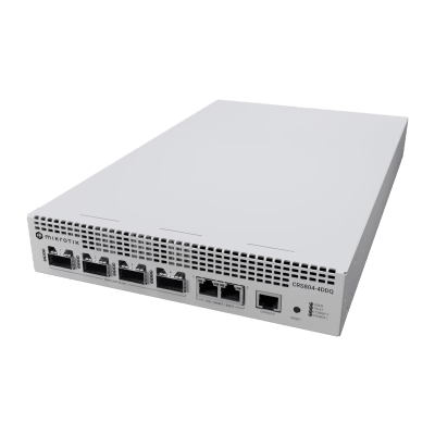 Switch 400 Gigabit / 4 Puertos QSFP-DD 400G/200G/100G/50G/40G + 2 Puertos 1G/10G / Fuentes Hot-Swap / Breakout Multi-Velocidad / AI y GPU Clusters