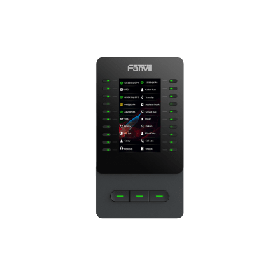 Módulo de Expansión EM60 con Pantalla a Color / 4.3 Pulgadas 480x272 / 60 Teclas Programables DSS / USB Tipo-C / Compatible con V65-V66-V66 Pro / Cascada hasta 4 Módulos / Con Soporte Ajustable