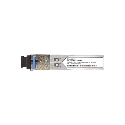 Transceptores Ópticos Bidireccionales SFP (Mini-Gbic) / Monomodo 1310 & 1550 nm / 1.25 Gbps / 1000BASE-BX / Conector SC/UPC Simplex / DDM / Hasta 10 km / 2 Piezas
